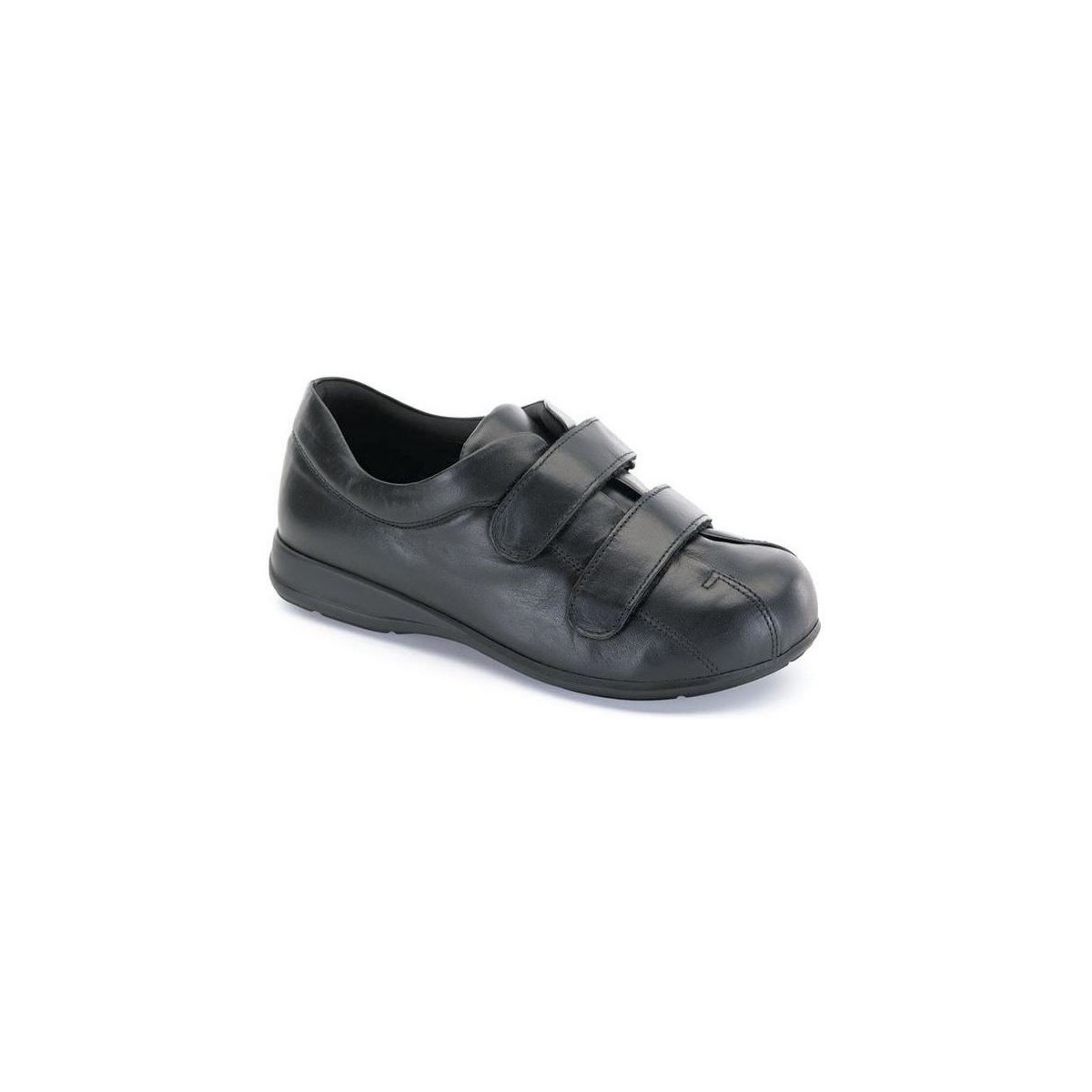 Chaussures Bottines / Boots Unisexe Velcro  pied diabétique Noir