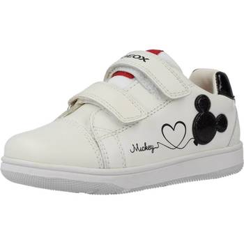 Chaussures Fille Baskets basses Geox B NEW FLICK GIRL A Blanc