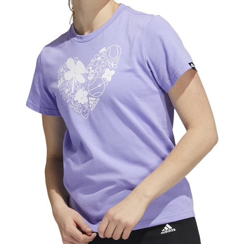 Vêtements Femme T-shirts manches courtes adidas schedule Originals HE4923 Violet