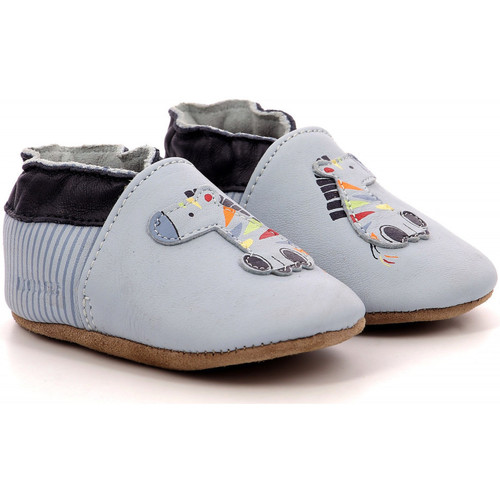 Chaussures Garçon Chaussons bébés Robeez Zebra Rainbow Bleu