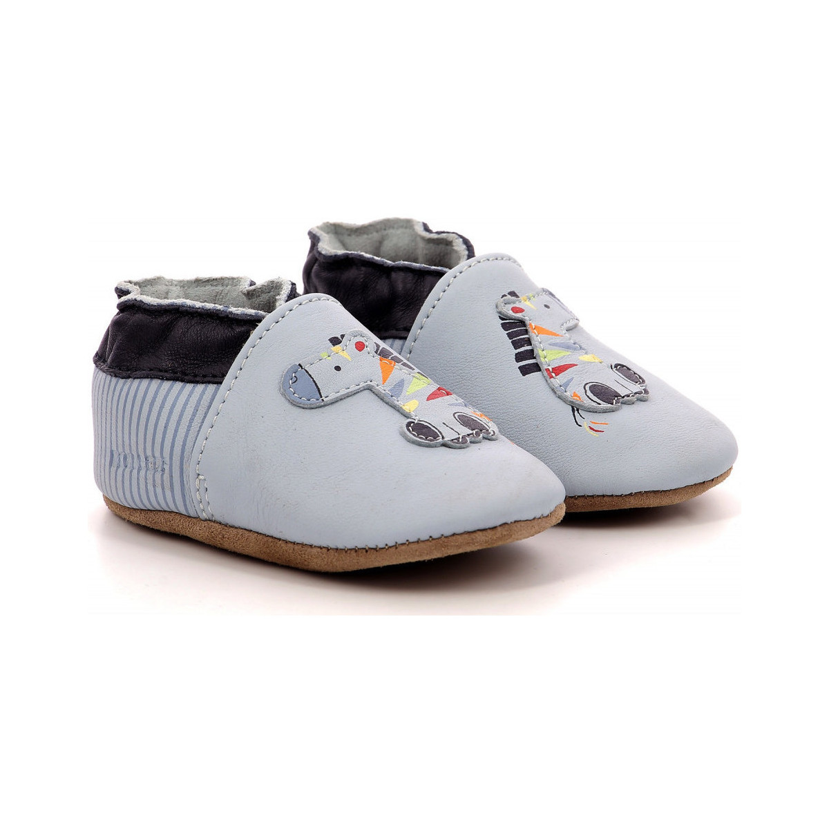 Chaussures Garçon Chaussons bébés Robeez Zebra Rainbow Bleu