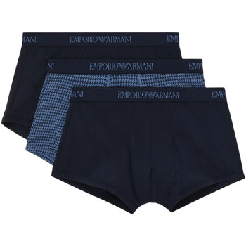 Sous-vêtements Homme Boxers emporio armani logo plaque bi fold wallet itemi Pack de 3 Noir