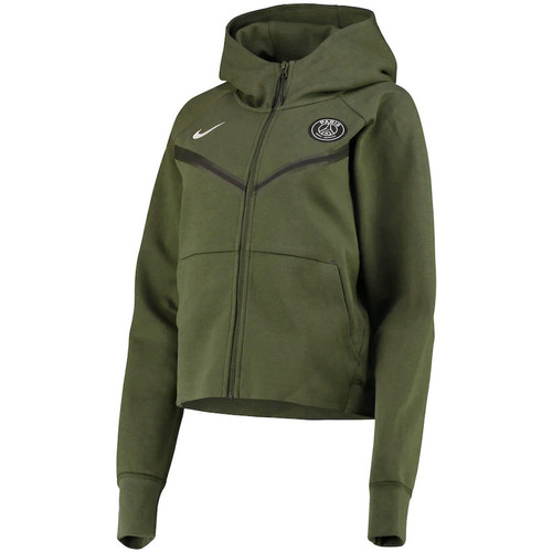 Nike PSG TECH FLEECE Vert - Vêtements Vestes de survêtement Femme 140,40 €