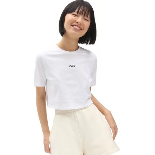 Vêtements Femme T-shirts manches courtes Vans Flying V Crop Crew Blanc