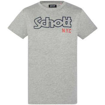 Vêtements Homme T-shirts manches courtes Schott TSCREWVINT Gris