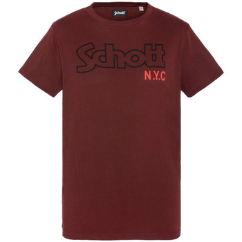 Vêtements Homme T-shirt Future Tokyo preto laranja Schott TSCREWVINT Rouge