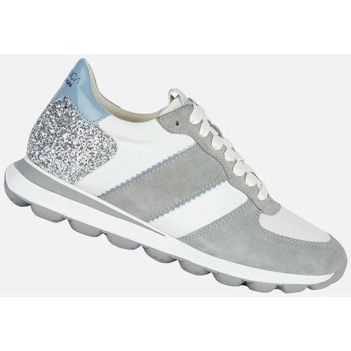 Chaussures Femme Baskets mode Geox D SPHERICA VSERIES gris clair/blanc