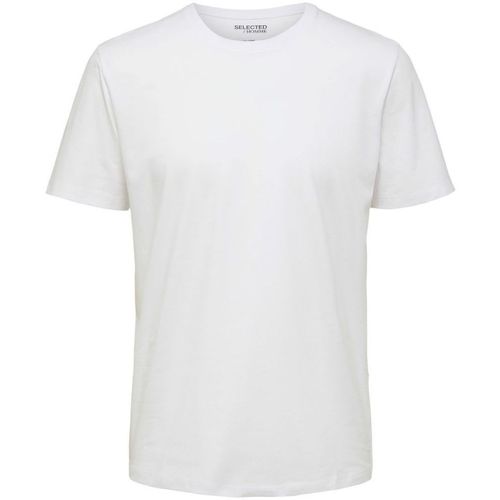 Vêtements Homme T-shirts & Polos Selected 16087842 HASPEN-BRIGHT WHITE Blanc