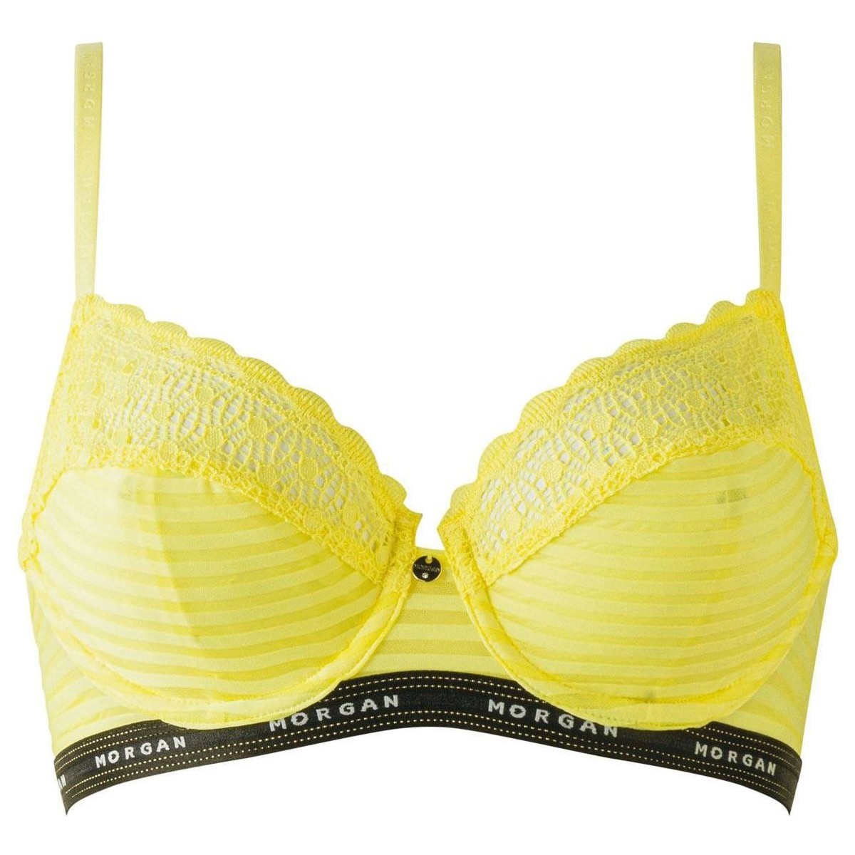 Sous-vêtements Femme Corbeilles & balconnets Morgan Soutien-gorge à armatures jaune Lily Jaune