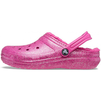 Chaussures Enfant Mules Clogs Crocs Sabot  CLASSIC LINED GLITTER Junior Rose