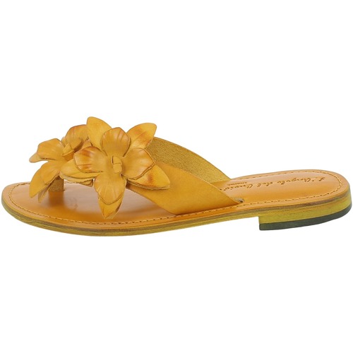 Chaussures Femme Tongs L'angolo Del Cuoio FABIOLA.18 Jaune