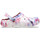 Chaussures Femme Mules Crocs Sabot  Classic Lined Tie Dye Blanc