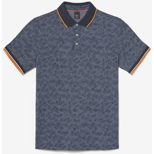 Vêtements Homme T-shirts & Polos Chemise Bolko En Linises Polo nevor jacquard à motif feuilles Bleu