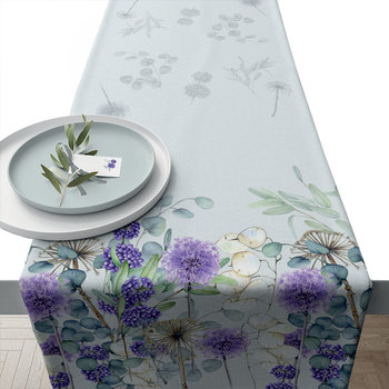 Maison & Déco Nappe Ambiente Chemin de table en coton Lunaria 40 x 150 cm Vert