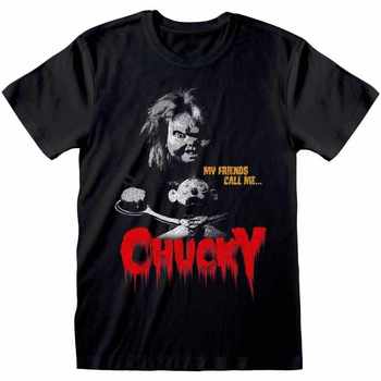 Vêtements T-shirts manches longues Chucky My Friends Call Me Noir