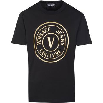 Vêtements Homme T-shirts manches courtes Versace Jeans Couture 73GAHT05 Noir