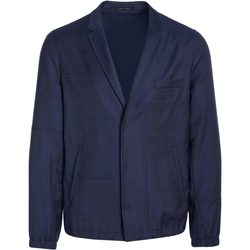 Giorgio Armani embossed-logo leather jacket