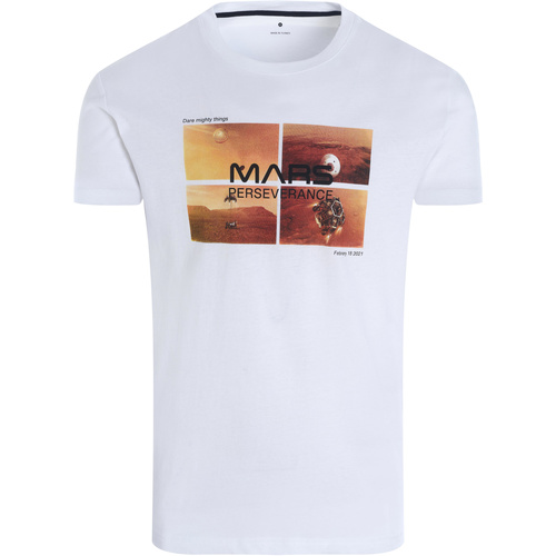 Vêtements Homme T-shirts manches courtes Nasa T-shirt cotton Blanc