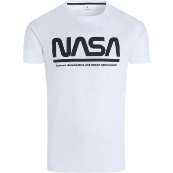 Vêtements Homme T-shirts manches courtes Nasa NASA01T Blanc
