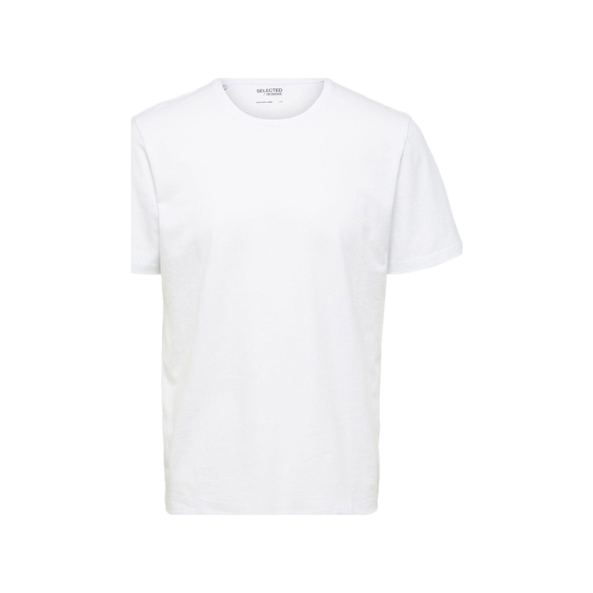 Vêtements Homme T-shirts & Polos Selected Noos Pan Linen T-Shirt - Bright White Blanc