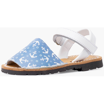 Chaussures Fille Sandales et Nu-pieds Pisamonas Bande adhésive Menorquinas Bicolor pour enfants Bleu