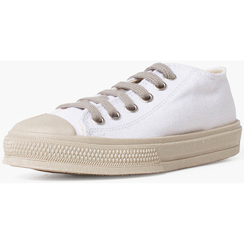 Chaussures Fille Baskets basses Pisamonas Baskets blanches avec embout et lacets de couleur Blanc