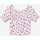 Vêtements Fille Débardeurs / T-shirts sans manche COLLUSION T-shirt i blåmeleret stof Del af sæt Top court jilogi à motif violet Rose