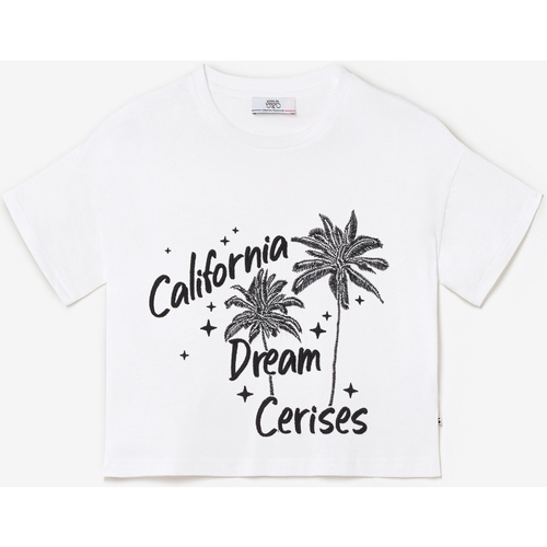 Vêtements Fille T-shirts & Polos T-shirt Frankiegi Rose Clairises T-shirt palmigi blanc Noir