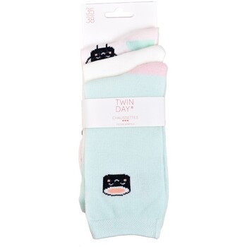 chaussettes enfant twinday  pack de 6 paires 345426 girly sushi 
