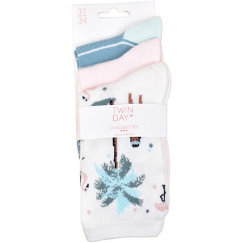 chaussettes enfant twinday  pack de 6 paires 345422 girly aloha 