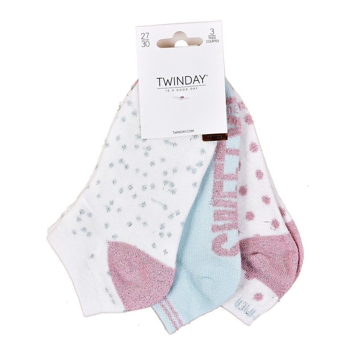 Sous-vêtements Garçon Chaussettes Twinday Pack de 6 Paires 32802 Socquettes GIRLY Lurex Multicolore