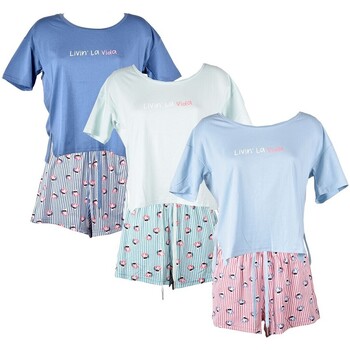 Vêtements Femme Pyjamas / Chemises de nuit Ozabi LITTLE UNICORN LINE MC03 Pack de 3 Multicolore