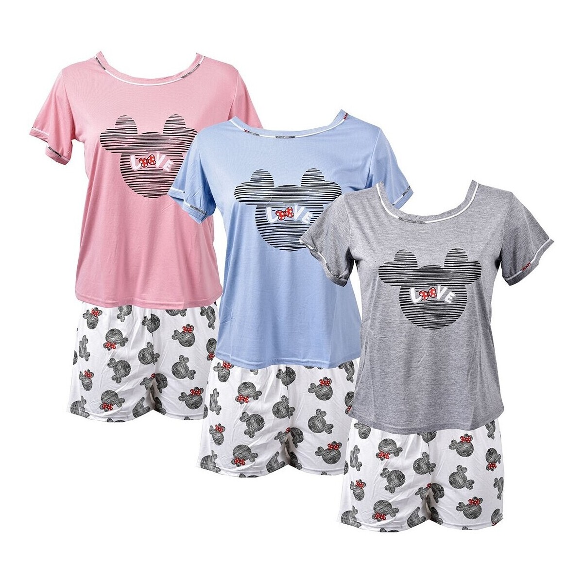 Vêtements Femme Pyjamas / Chemises de nuit Ozabi HUMORISTIQUE 358 Pack de 3 Multicolore