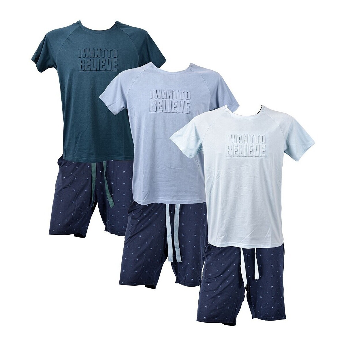 Vêtements Homme Pyjamas / Chemises de nuit Ozabi Premium FMF HOMEWEAR HC14 Pack de 3 Multicolore