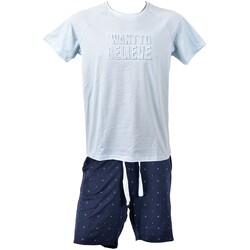 Vêtements Homme Pyjamas / Chemises de nuit Ozabi Premium FMF HOMEWEAR HC14 Ciel Multicolore