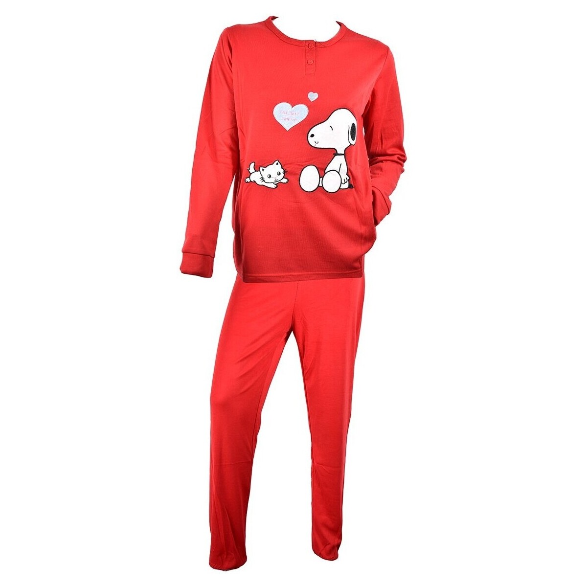 Vêtements Femme Pyjamas / Chemises de nuit Ozabi Long SWEET SECRET Q1565 BEST FRIEND ROU S Rouge