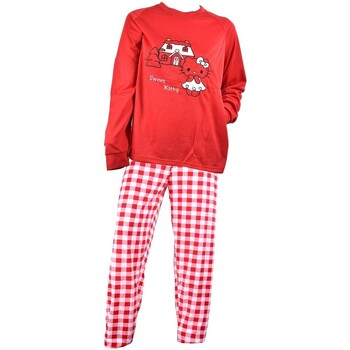 Vêtements Femme Pyjamas / Chemises de nuit Ozabi Long SWEET SECRET Q1551 SWEETTY ROU S Rouge