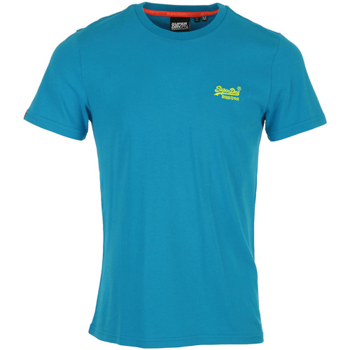 Vêtements Homme T-shirts manches courtes Superdry OL Neon Lite Tee Bleu
