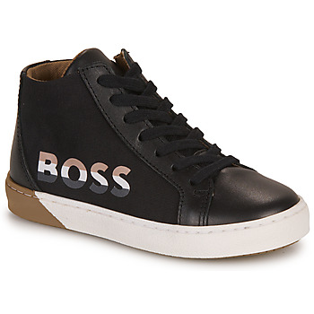 Chaussures Garçon Baskets montantes BOSS J09204 Noir