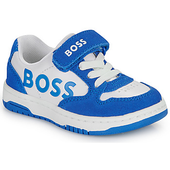 Chaussures Garçon Baskets basses BOSS J09208 Bleu / Blanc