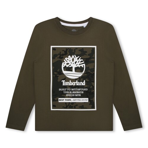 Vêtements Garçon T-shirts Pale manches longues Timberland T25U27-655-C Kaki