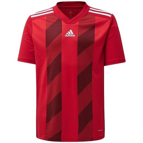 Vêtements Garçon T-shirts manches courtes directory adidas Originals JR Striped 19 Rouge