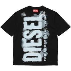 Vêtements Garçon T-shirts manches courtes Diesel J01131-KYAR1 Noir