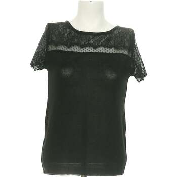 Vêtements Femme Bougeoirs / photophores Promod top manches courtes  38 - T2 - M Noir Noir
