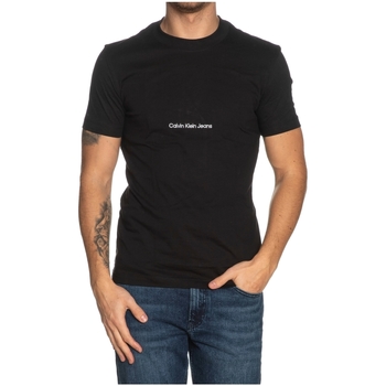Vêtements Homme T-shirts & Polos Calvin Klein Jeans T shirt homme  Ref 59229 BEH Noir Noir
