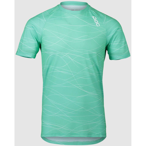 VêPal Homme T-shirts & Polos Poc 52842-8389 MTB  PURE TEE LINES FLUORITE GREEN Vert