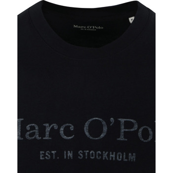 Marc O'Polo T-Shirt Logo Bleu Foncé Bleu