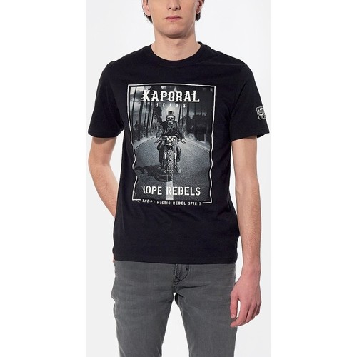 Vêtements Homme T-shirts manches courtes Kaporal - T-shirt imprimé - noir Noir