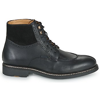 Chaussures Homme Boots Pellet ROLAND Veau noir / velours noir