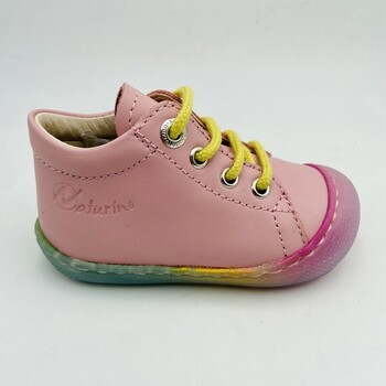 Chaussures Fille Baskets mode Naturino CHAUSSURE LACET SOUPLE Rose
